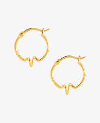 HOOPS Heartbeat Gold in der Gruppe Ohrringe / Goldohrringe bei SCANDINAVIAN JEWELRY DESIGN (S08097G)