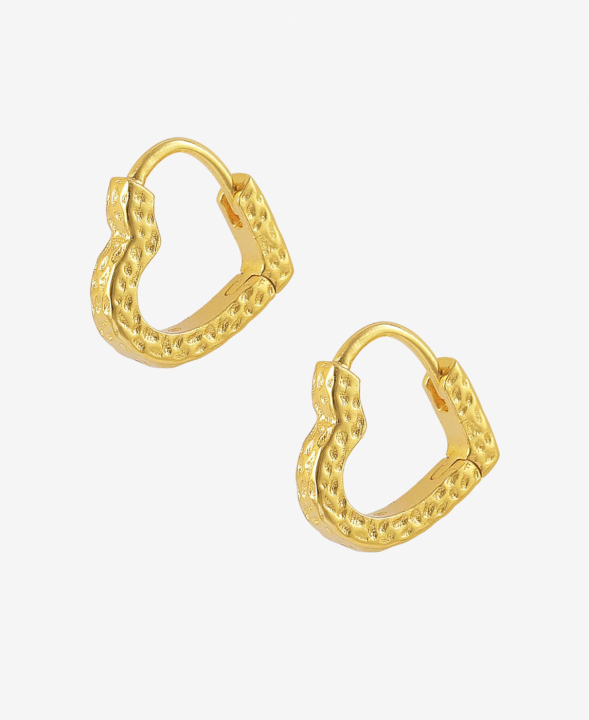 Freya hoops Earrings Gold in der Gruppe Ohrringe / Goldohrringe bei SCANDINAVIAN JEWELRY DESIGN (S08104-G)
