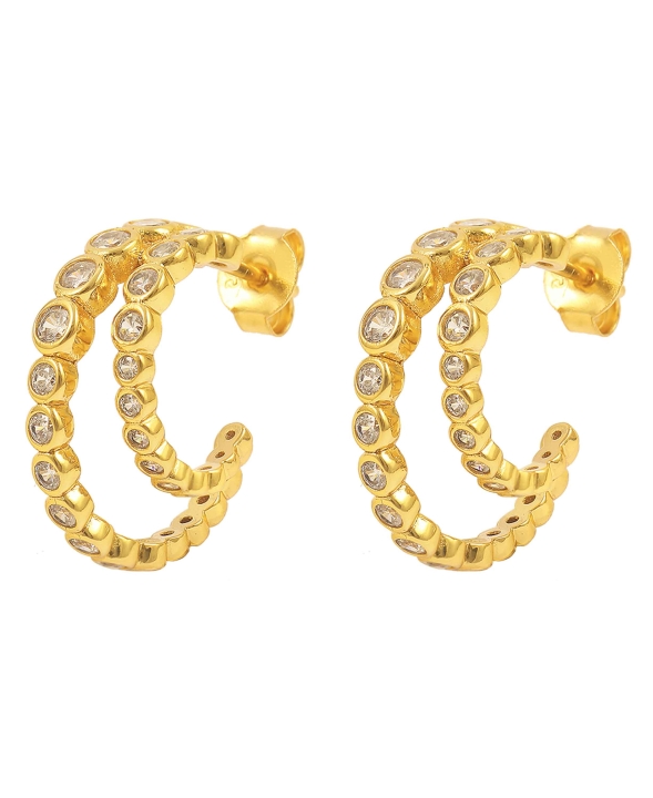 Amara Earrings Gold in der Gruppe Ohrringe / Goldohrringe bei SCANDINAVIAN JEWELRY DESIGN (S08148-G)