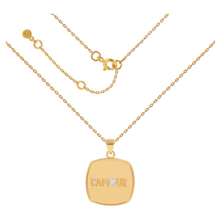 L'amour chunky chain Halsketten Gold in der Gruppe Halsketten / Goldhalsketten bei SCANDINAVIAN JEWELRY DESIGN (S08234G)