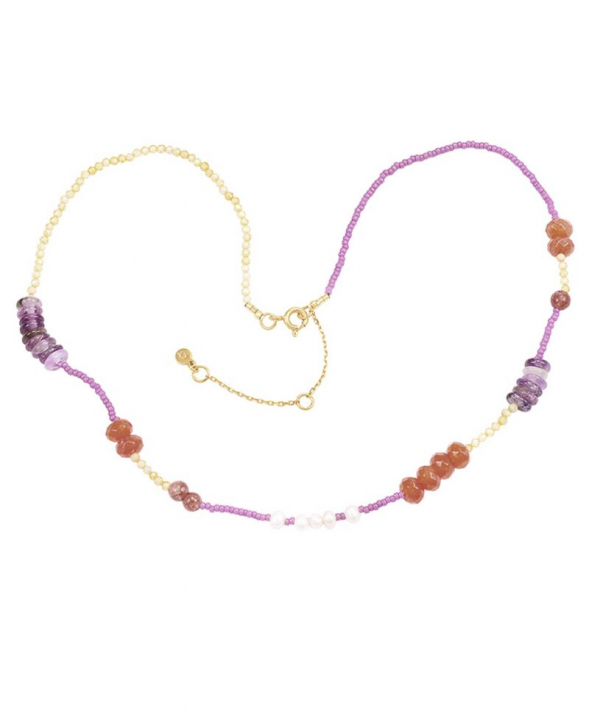 Elsie Necklace Gold in der Gruppe Halsketten / Goldhalsketten bei SCANDINAVIAN JEWELRY DESIGN (S08569G)