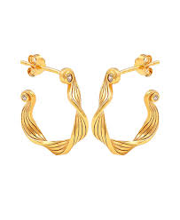 Audrey hoops Gold in der Gruppe Ohrringe / Goldohrringe bei SCANDINAVIAN JEWELRY DESIGN (S08601G)