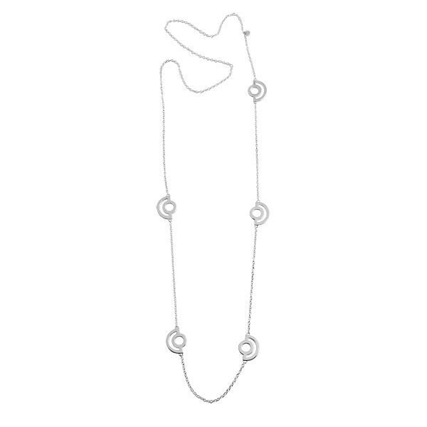 Arc Long Halsketten Silber 80 cm in der Gruppe Halsketten / Silberhalsketten bei SCANDINAVIAN JEWELRY DESIGN (S220)