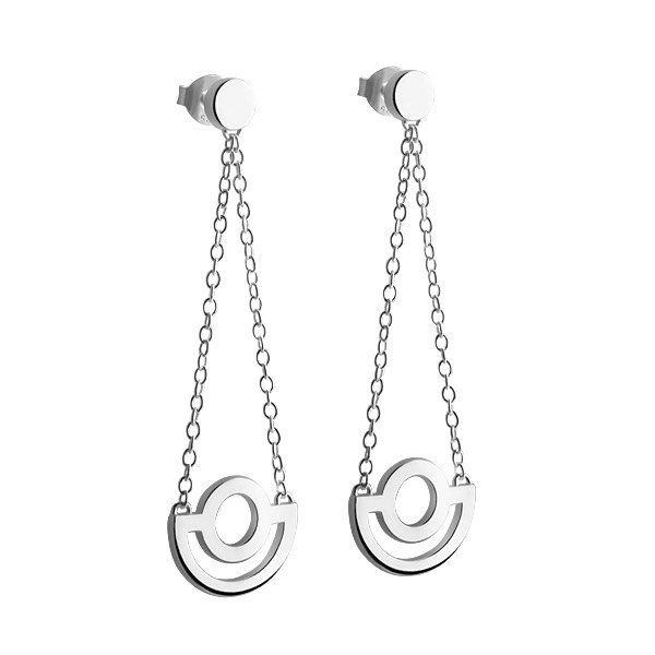 Arc Long Ohrring Silber in der Gruppe Ohrringe / Silberohrringe  bei SCANDINAVIAN JEWELRY DESIGN (S223)