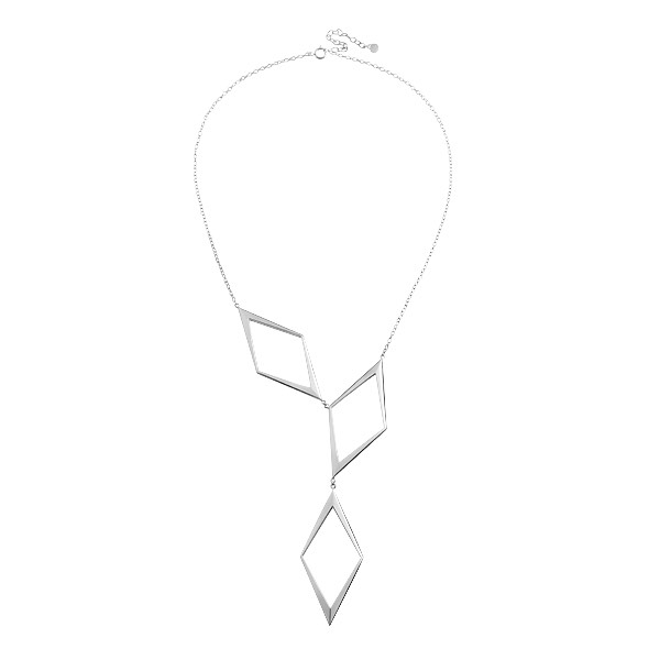 Rhomb Grand Halsketten Silber 42-48 cm in der Gruppe Halsketten / Silberhalsketten bei SCANDINAVIAN JEWELRY DESIGN (S320)