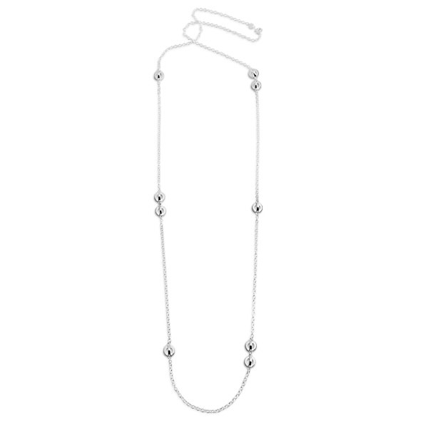 Orbit Long Halsketten Silber 90 cm in der Gruppe Halsketten / Silberhalsketten bei SCANDINAVIAN JEWELRY DESIGN (S411)
