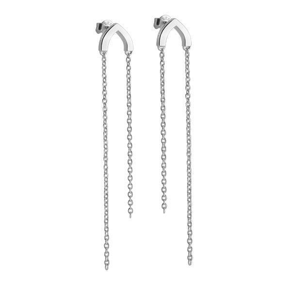 Product Image for Skanshage SWEDEN Petal Long Ohrring Silber