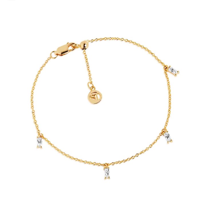 Product Image for Sif Jakobs PRINCESS ANKLE CHAIN weiße Zirkoner (Gold)