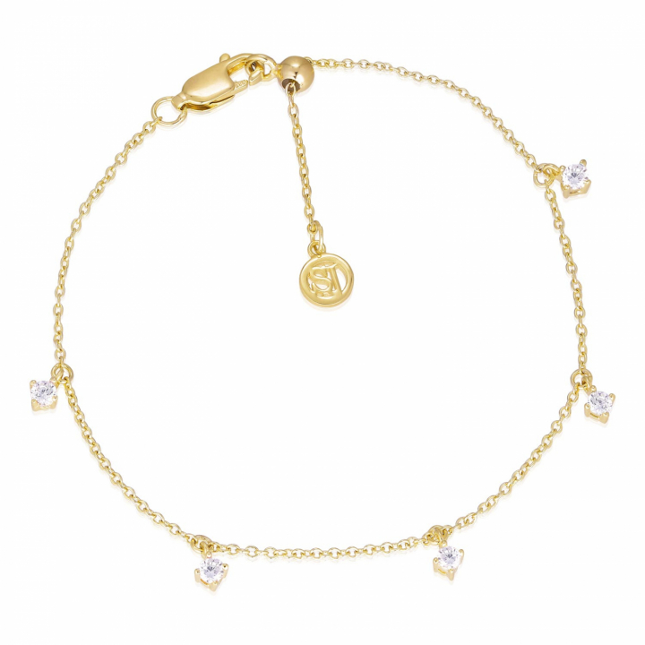 ELLERA PICCOLO Bracelets (Gold) in der Gruppe Armbänder / Goldarmbänder bei SCANDINAVIAN JEWELRY DESIGN (SJ-B12211-CZ-SG)