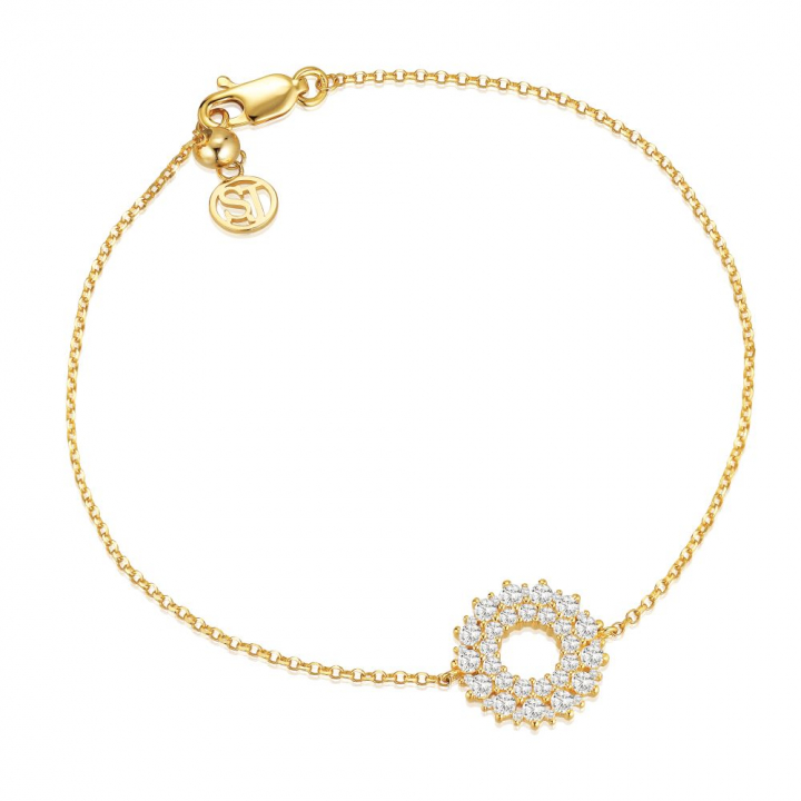 LIVIGNO BRACELET Gold in der Gruppe Armbänder / Goldarmbänder bei SCANDINAVIAN JEWELRY DESIGN (SJ-B2366-CZ-YG)
