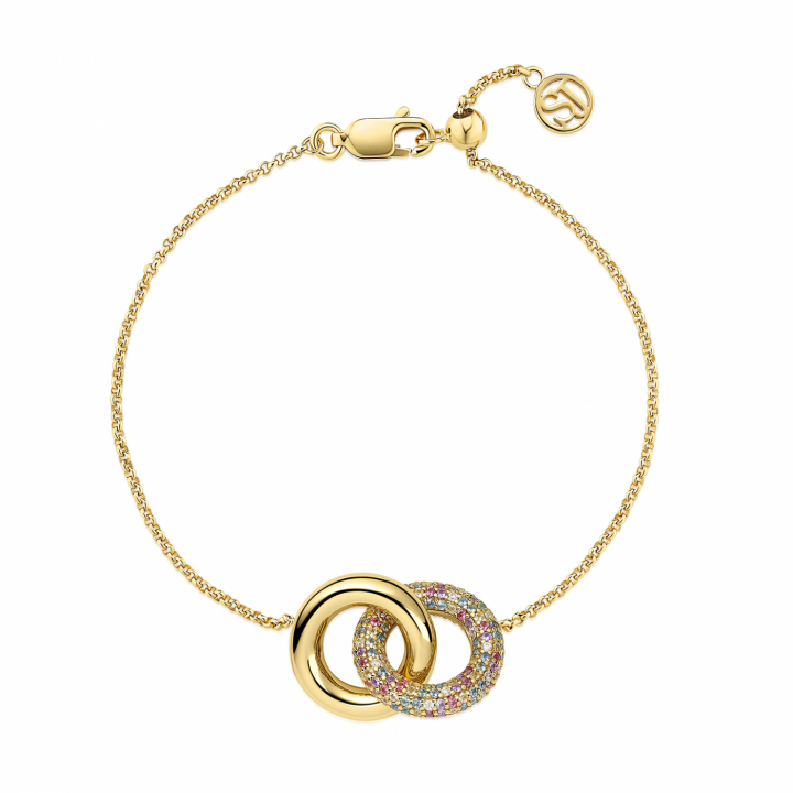CARRARA Bracelet Gold in der Gruppe Armbänder / Goldarmbänder bei SCANDINAVIAN JEWELRY DESIGN (SJ-B2477-XCZ-YG)
