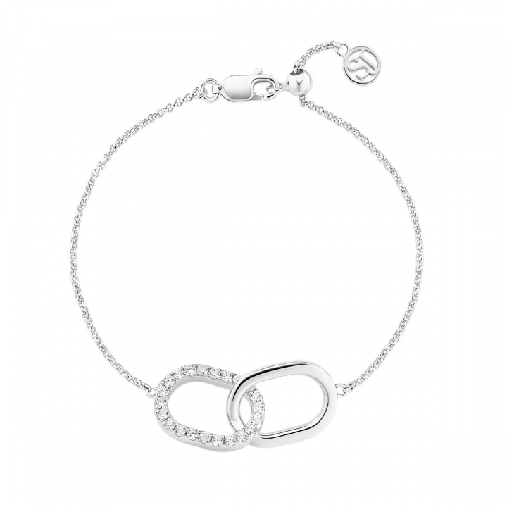 CAPIZZI DUE PICCOLO ARMBAND SILVER in der Gruppe Armbänder / Silberarmbänder bei SCANDINAVIAN JEWELRY DESIGN (SJ-B42236-CZ)