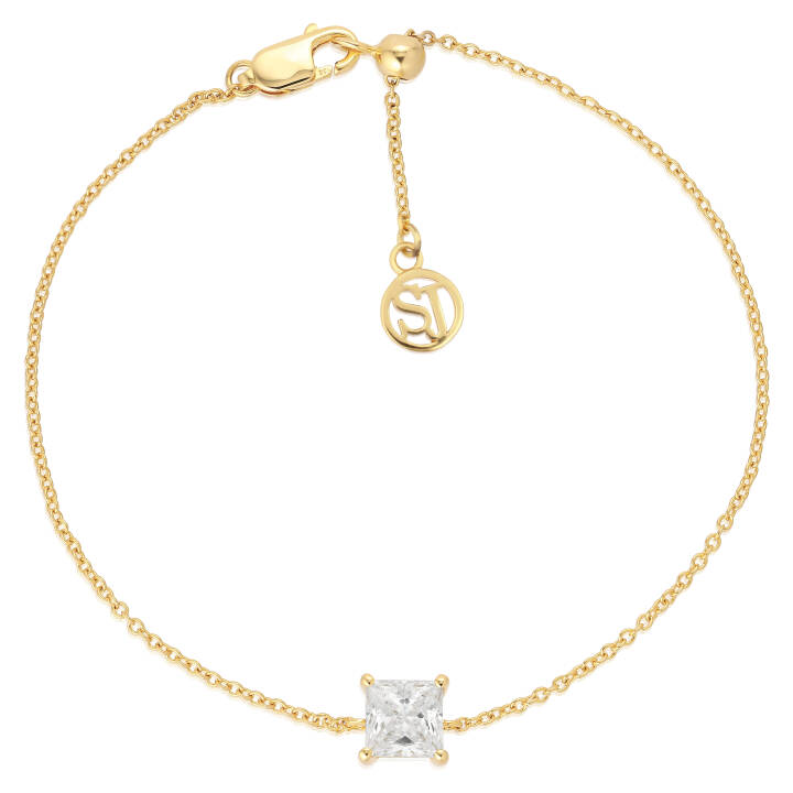 ELLERA QUADRATO Armbänder in der Gruppe Armbänder / Goldarmbänder bei SCANDINAVIAN JEWELRY DESIGN (SJ-B42274-CZ-YG)