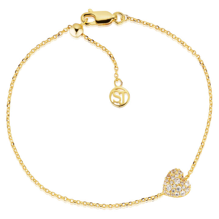 Caro Armbänder in der Gruppe Armbänder / Goldarmbänder bei SCANDINAVIAN JEWELRY DESIGN (SJ-B72358-CZ-YG)