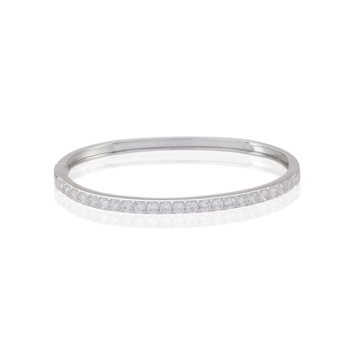 SIENA Armbänder - weiße Zirkoner (Silber) in der Gruppe Halsketten bei SCANDINAVIAN JEWELRY DESIGN (SJ-BG003-CZ)