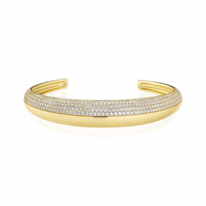 FASANO BANGLE Gold in der Gruppe Armbänder / Armreifen bei SCANDINAVIAN JEWELRY DESIGN (SJ-BG2487-CZ-YG)