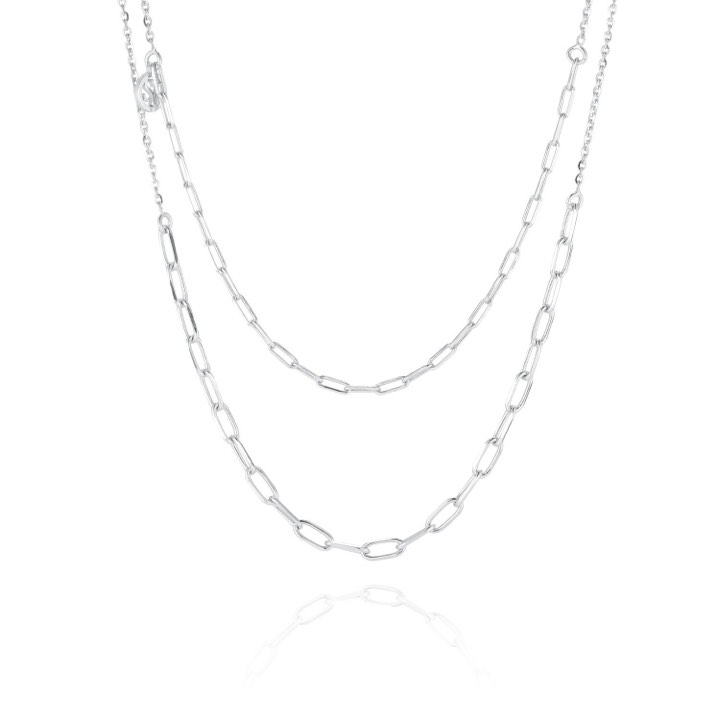 DUE CHAIN (Silber) in der Gruppe Halsketten / Silberhalsketten bei SCANDINAVIAN JEWELRY DESIGN (SJ-C42132-SS)