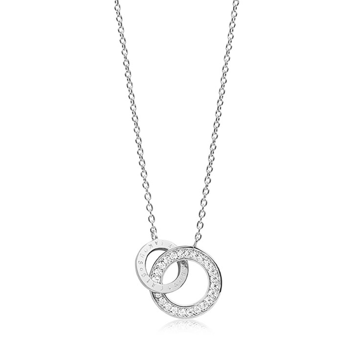 PRATO UNO PICCOLO Halsketten weiße Zirkoner (Silber) in der Gruppe Halsketten / Silberhalsketten bei SCANDINAVIAN JEWELRY DESIGN (SJ-C472-CZ)