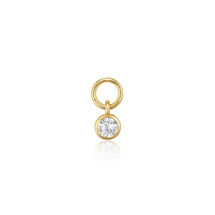 Product Image for Sif Jakobs Charm Ghiera Uno - 18k Goldpläterad, med vita zirkoner Hoop