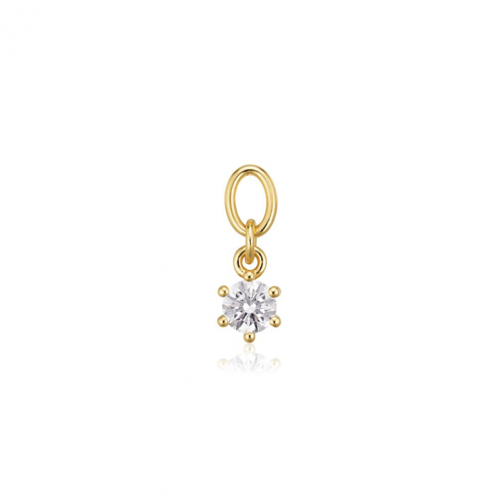 Product Image for Sif Jakobs Charm Circolo Uno - 18k Goldpläterad, med vita zirkoner Hoop