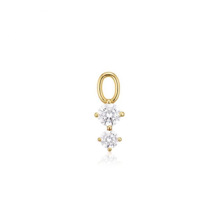 Product Image for Sif Jakobs Charm Circolo Due - 18k Goldpläterad, med vita zirkoner Hoop