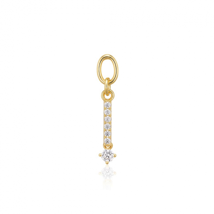 Product Image for Sif Jakobs Charm Circolo Lungo - 18k Goldpläterad, med vita zirkoner Hoop
