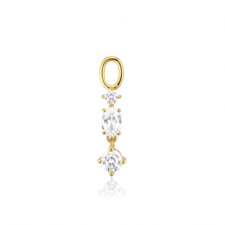 Product Image for Sif Jakobs Charm Pendolo Tre - 18k Goldpläterad, med vita zirkoner Hoop