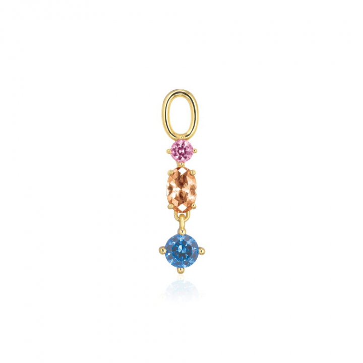 Product Image for Sif Jakobs Charm Pendolo Tre - 18k Goldpläterad, med multifärgade zirkoner Hoop