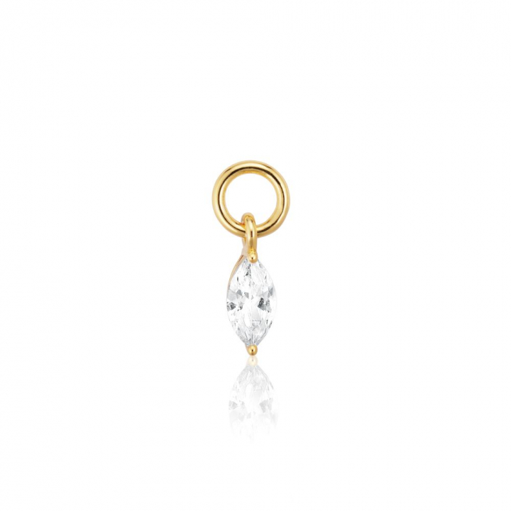 Product Image for Sif Jakobs Charm Occhio - 18k Goldpläterad, med vita zirkoner Hoop