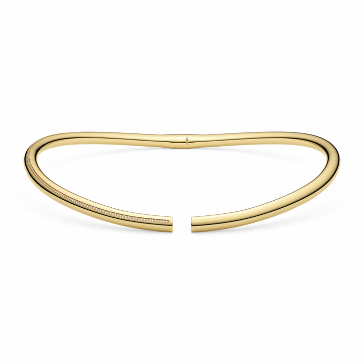 PALERMO NECKRING Gold in der Gruppe Halsketten / Goldhalsketten bei SCANDINAVIAN JEWELRY DESIGN (SJ-CH2588-CZ-YG)