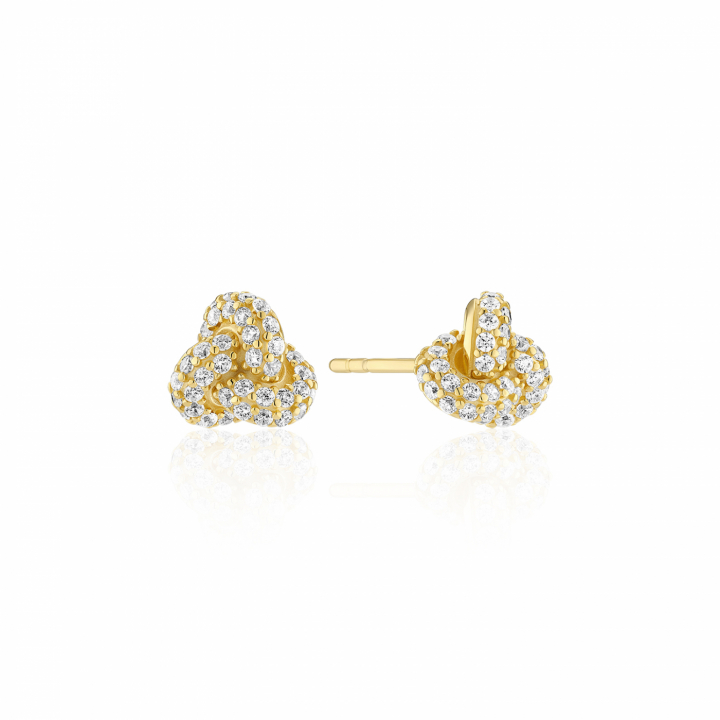 IMPERIA PICCOLO EARRINGS in der Gruppe Ohrringe / Goldohrringe bei SCANDINAVIAN JEWELRY DESIGN (SJ-E10751-CZ-YG)