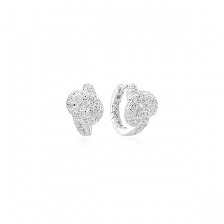 IMPERIA CREOLO EARRINGS silver in der Gruppe Ohrringe / Silberohrringe  bei SCANDINAVIAN JEWELRY DESIGN (SJ-E10752-CZ)