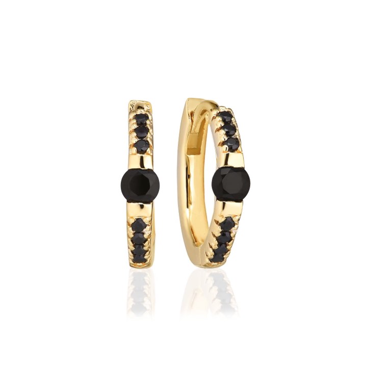 Product Image for Sif Jakobs ELLERA UNO MEDIO Ohrring schwarze Zirkoner (Gold)