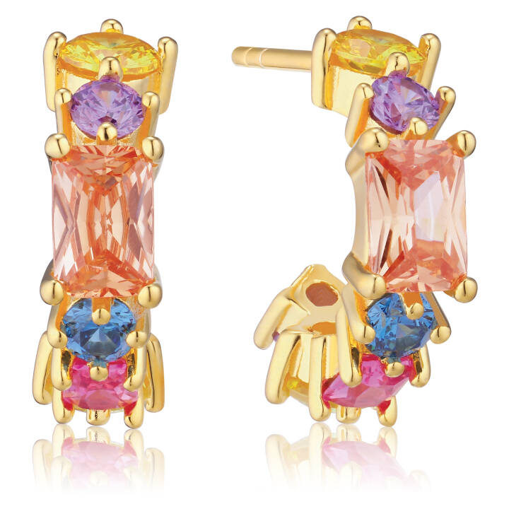 IVREA CREOLO PICCOLO Ohrring in der Gruppe Ohrringe / Goldohrringe bei SCANDINAVIAN JEWELRY DESIGN (SJ-E12311-XCZ-YG)
