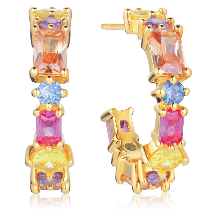 IVREA CREOLO MEDIO Ohrring in der Gruppe Ohrringe / Goldohrringe bei SCANDINAVIAN JEWELRY DESIGN (SJ-E12312-XCZ-YG)