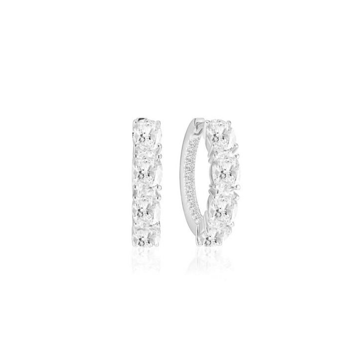 Product Image for Sif Jakobs Ellisse Creolo - med vita zirkoner Ohrring