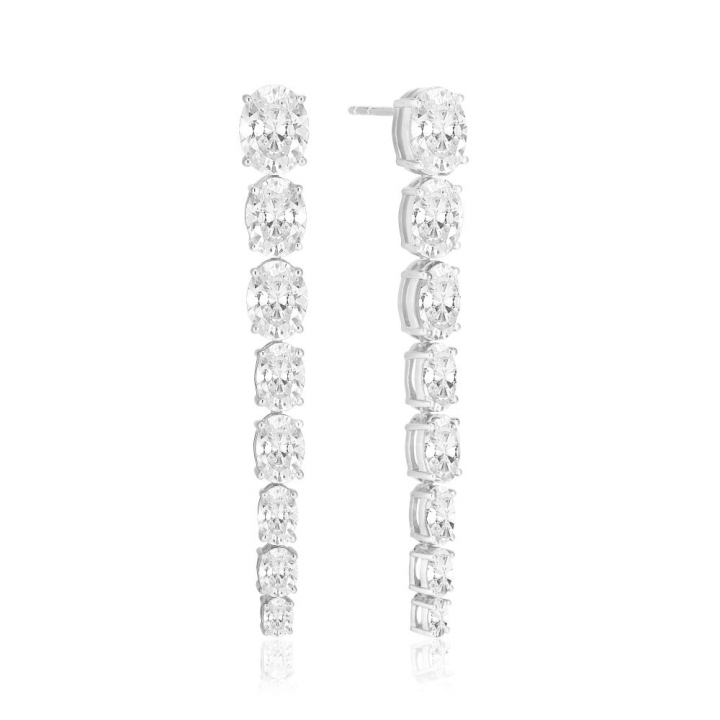 Product Image for Sif Jakobs Ellisse Lungo Otto - med vita zirkoner Ohrring