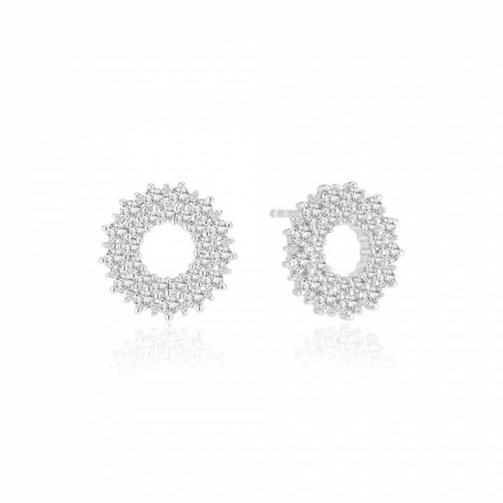 LIVIGNO EARRINGS Silver in der Gruppe Ohrringe / Silberohrringe  bei SCANDINAVIAN JEWELRY DESIGN (SJ-E2361-CZ)