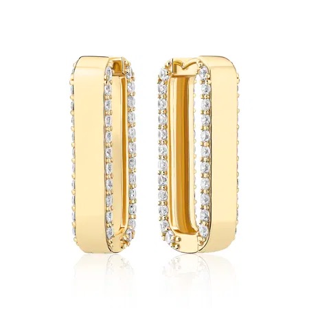 MARATEA GRANDE Earrings Gold in der Gruppe Ohrringe / Goldohrringe bei SCANDINAVIAN JEWELRY DESIGN (SJ-E2452-CZ-YG)