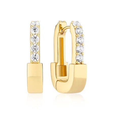 MARATEA earrings Gold in der Gruppe Ohrringe / Goldohrringe bei SCANDINAVIAN JEWELRY DESIGN (SJ-E2453-CZ-YG)