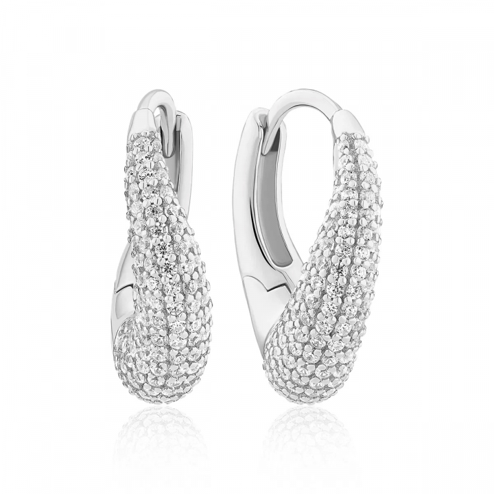 GLORENZA PICCOLO Earrings Silver in der Gruppe Ohrringe / Silberohrringe  bei SCANDINAVIAN JEWELRY DESIGN (SJ-E2482-CZ)