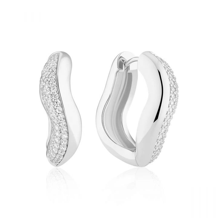 GLORENZA GRANDE Earrings Silver in der Gruppe Ohrringe / Silberohrringe  bei SCANDINAVIAN JEWELRY DESIGN (SJ-E2483-CZ)