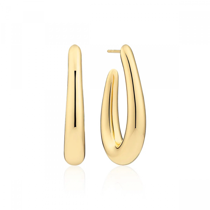 GOCCIA PIANURA GRANDE Earrings Gold in der Gruppe Ohrringe / Goldohrringe bei SCANDINAVIAN JEWELRY DESIGN (SJ-E2485-YG)