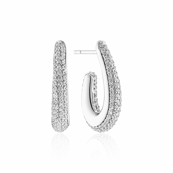 GOCCIA PICCOLO EARRINGS Silver in der Gruppe Ohrringe / Silberohrringe  bei SCANDINAVIAN JEWELRY DESIGN (SJ-E2486-CZ)