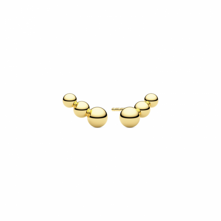 BORMIO PICCOLO EARRINGS Gold in der Gruppe Ohrringe / Goldohrringe bei SCANDINAVIAN JEWELRY DESIGN (SJ-E2581-YG)