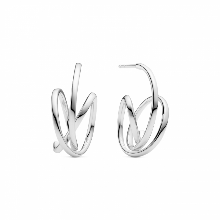SPIRALE PIANURA PICCOLO EARRINGS Silver in der Gruppe Ohrringe / Silberohrringe  bei SCANDINAVIAN JEWELRY DESIGN (SJ-E2590)