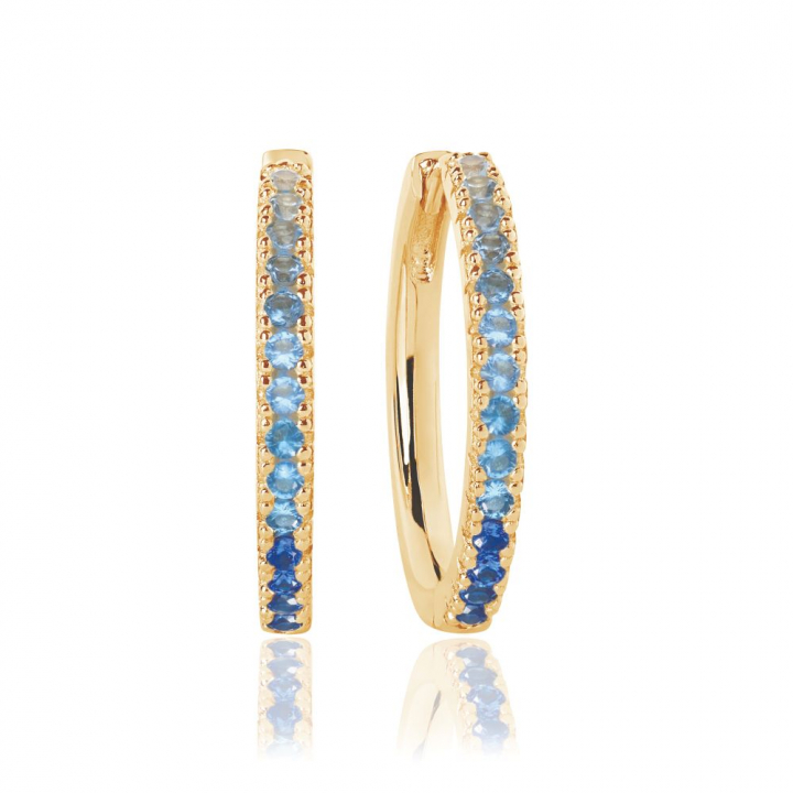 Product Image for Sif Jakobs Ellera Grande - 18k Goldpläterade med zirkoner i blå och vit gradient