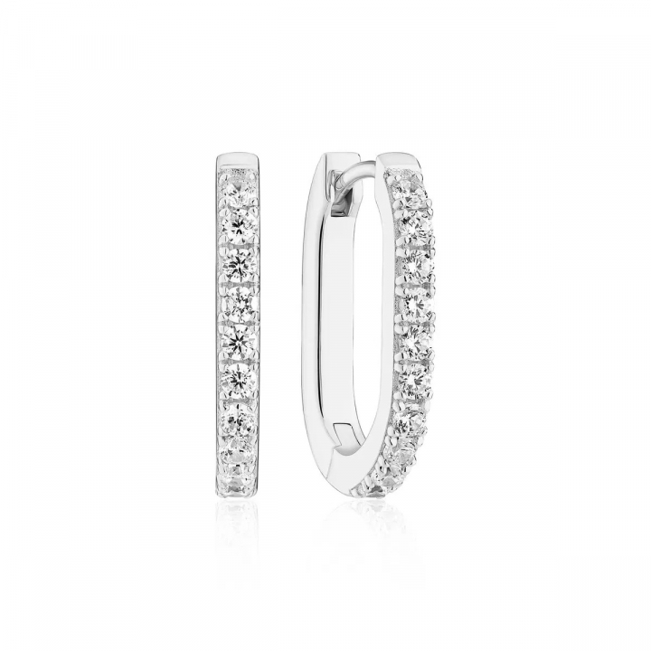 CAPIZZI PICCOLO EARRINGS SILVER in der Gruppe Ohrringe / Silberohrringe  bei SCANDINAVIAN JEWELRY DESIGN (SJ-E42209-CZ)