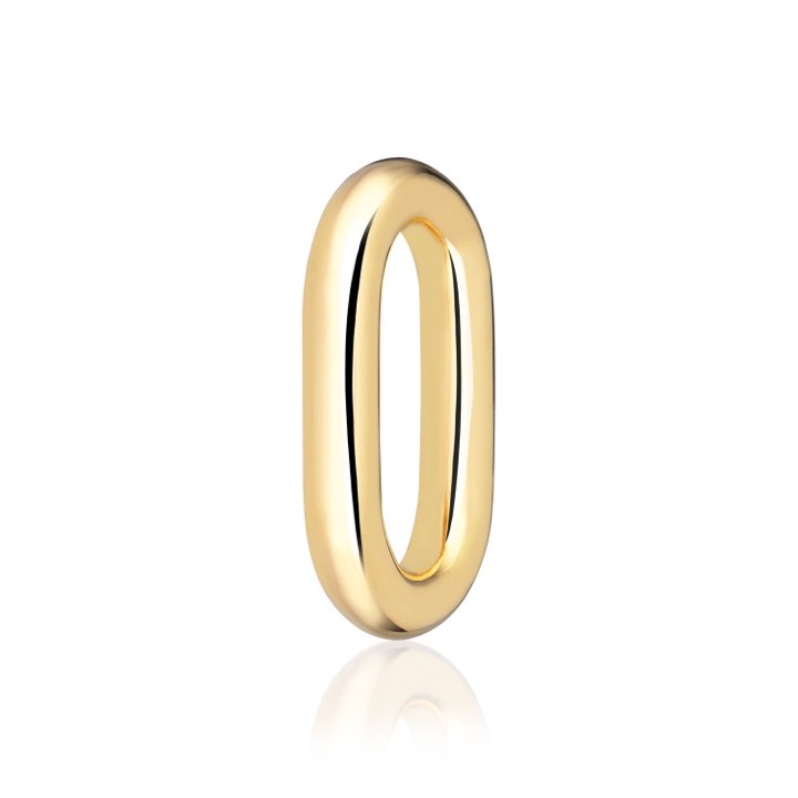 CAPRI SINGLE PIANURA LINK weiße Zirkonia (Gold) in der Gruppe Ohrringe / Goldohrringe bei SCANDINAVIAN JEWELRY DESIGN (SJ-E62013-SG)