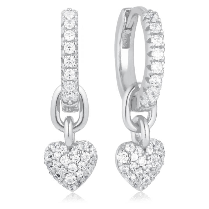 Caro Creolo Ohrring in der Gruppe Ohrringe / Silberohrringe  bei SCANDINAVIAN JEWELRY DESIGN (SJ-E72352-CZ)